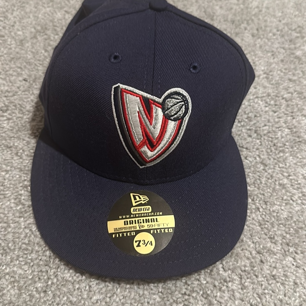 New Jersey nets 7 3/4 blue fitted hat - Picture 2 of 2